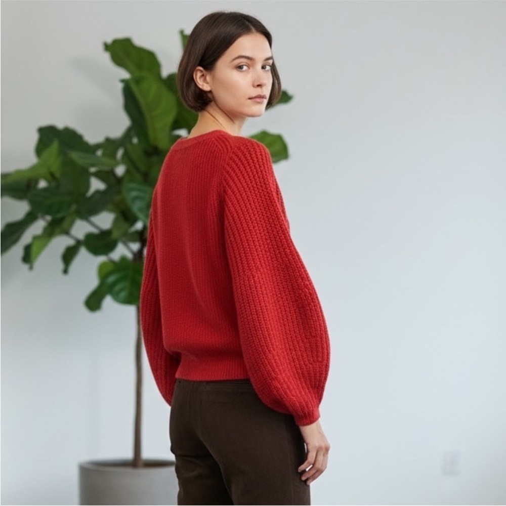 Staud Aura Wool Balloon Sleeve Sweater size Large - Picture 8 of 8